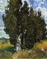 Cypresses with Two Women Vincent van Gogh